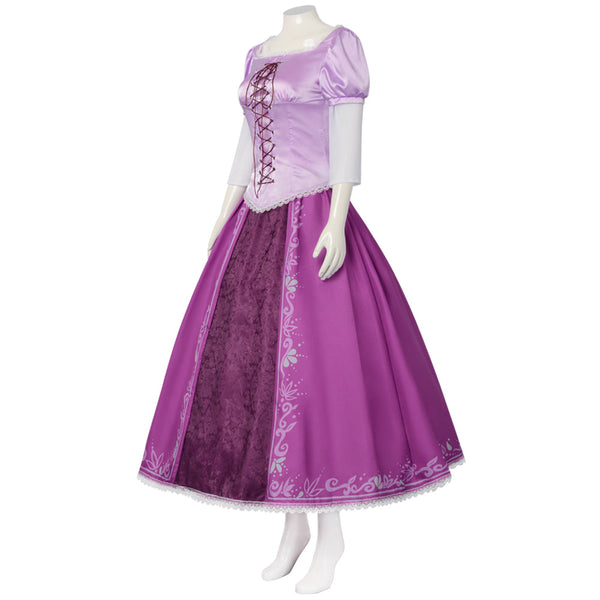 Princess Dress For Women Teens Long Hair Purple Princess Dress Halloween Costume Outfit