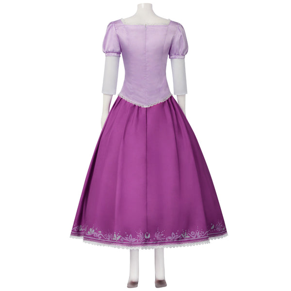 Princess Dress For Women Teens Long Hair Purple Princess Dress Halloween Costume Outfit