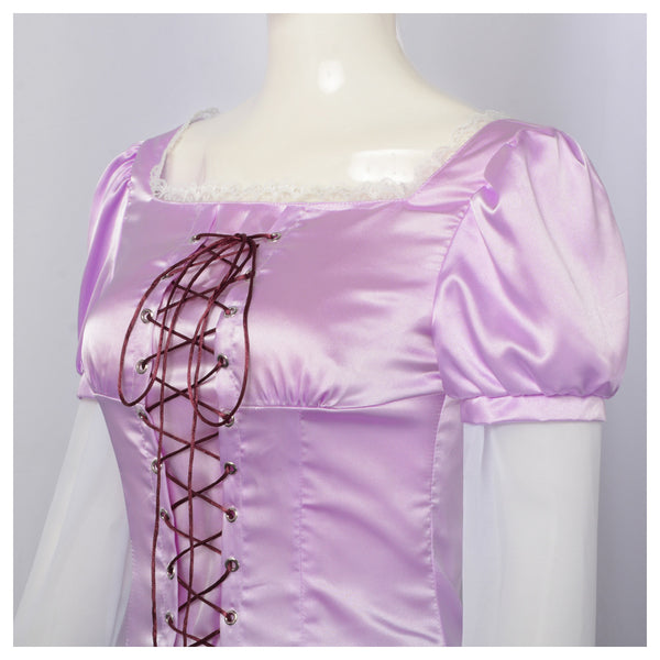 Princess Dress For Women Teens Long Hair Purple Princess Dress Halloween Costume Outfit