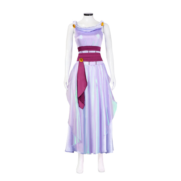 Princess Dresss Halloween Women Girls Meg Costume Purple Halloween Party Dress Outfits