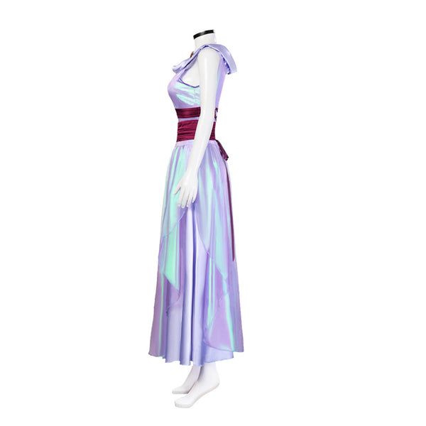 Princess Dresss Halloween Women Girls Meg Costume Purple Halloween Party Dress Outfits