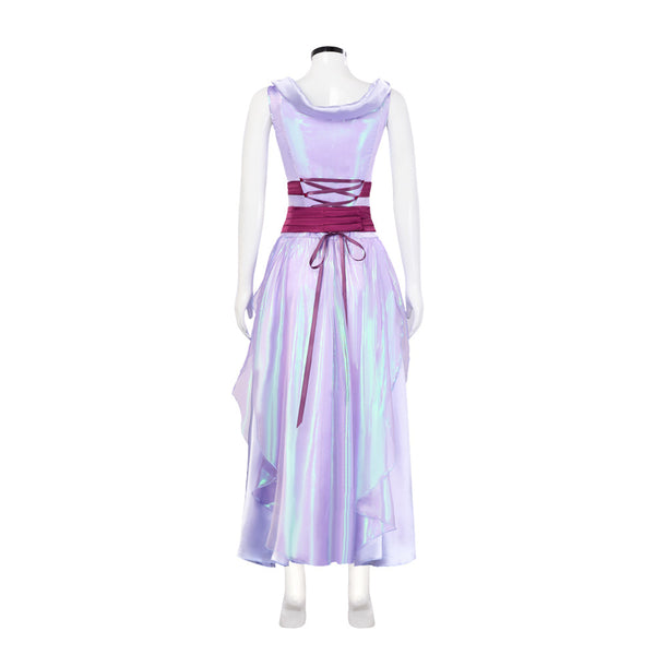 Princess Dresss Halloween Women Girls Meg Costume Purple Halloween Party Dress Outfits
