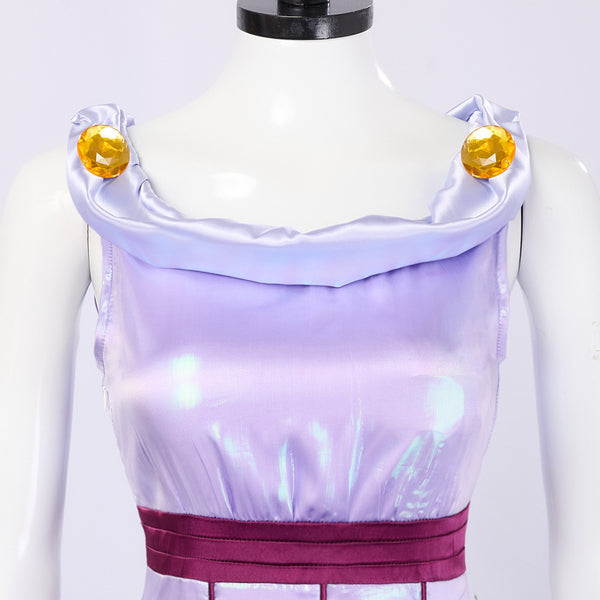 Princess Dresss Halloween Women Girls Meg Costume Purple Halloween Party Dress Outfits