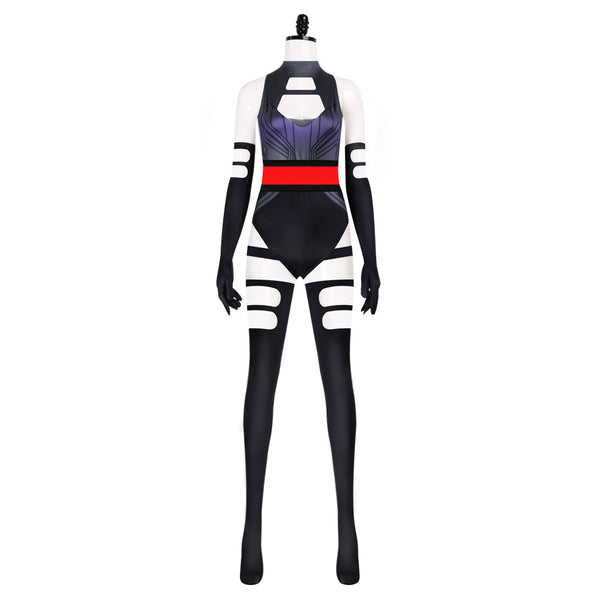 Purple Ninja Bodysuit Women's Metallic Psychic Warrior Cosplay Outfit
