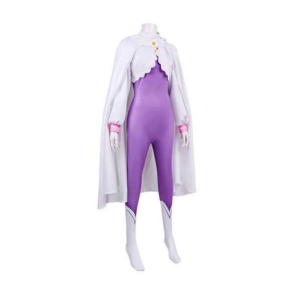 Re0 Season 4 Emilia Costume Zentai With Cloak Halloween Women Girls Dress Up