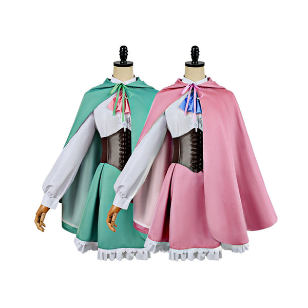 Re0 Season 4 Rem Ram Costume Dress With Cloak Halloween Cosplay Outfit