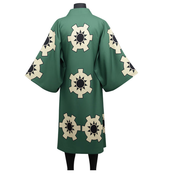 Roronoa Zoro Costume Wano Arc Zoro Cosplay Outfit Green Kimono Halloween Kids/Adults Costume