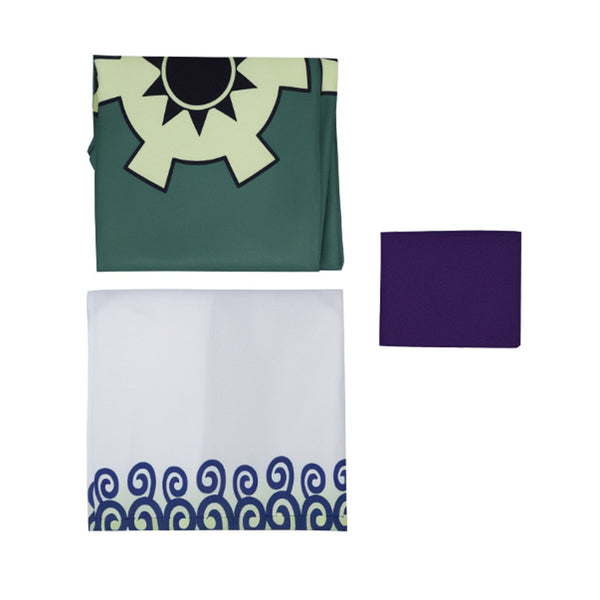 Roronoa Zoro Costume Wano Arc Zoro Cosplay Outfit Green Kimono Halloween Kids/Adults Costume
