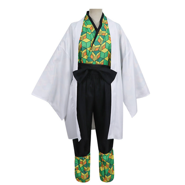 Sabito Cosplay Costume Kimono With Wigs and Mask Halloween Cosplay Outfit For Kids and Adults