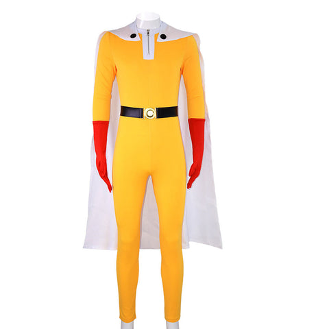 Saitama Costume With Cloak Halloween Carnival Suit Cosplay Costume