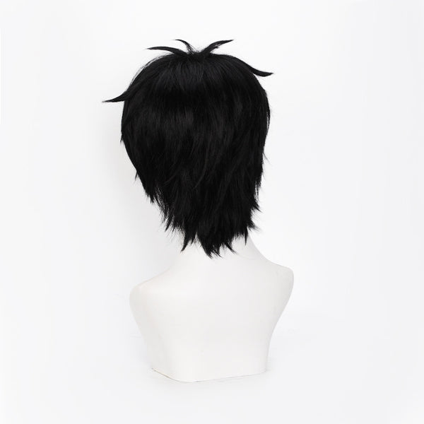 Shinra Kusakabe Cosplay Wigs Black Short Wigs