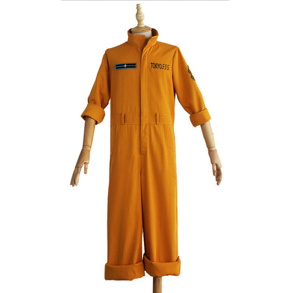Shinra Kusakabe Orange Ooverall Costume Outfit Halloween Costume