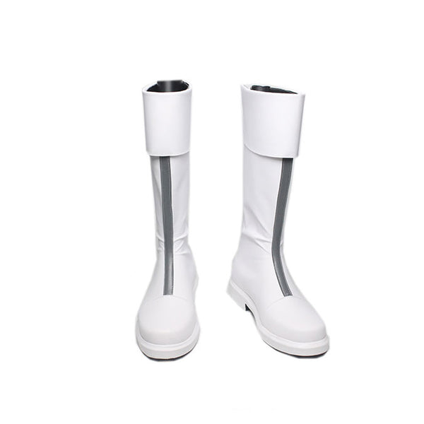 Shoto Todoroki Costume Shoes White PU Leather Boots