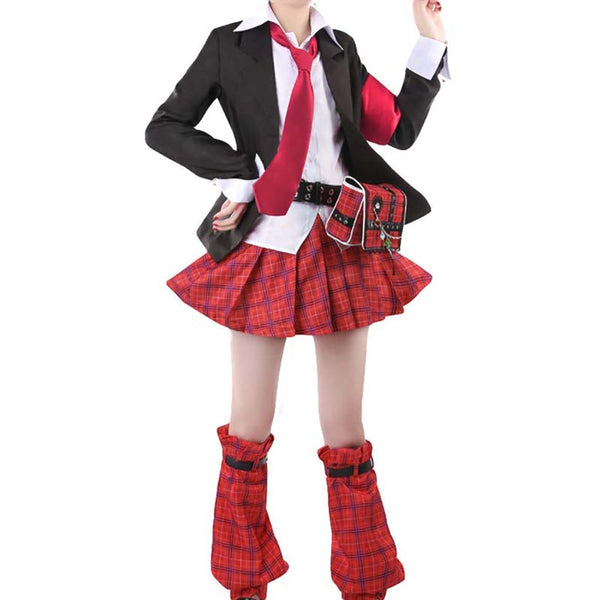Shugo Chara! Amu Hinamori Uniform Costume+Wigs+Cosplay Shoes Full Set Halloween Outfit