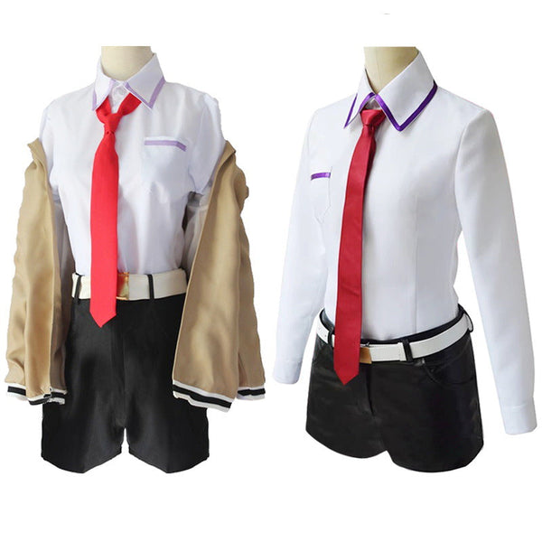 Steins;Gate Kurisu Makise Whole Set Costume With Wigs and Boots Halloween Carnival Full Set Outfit