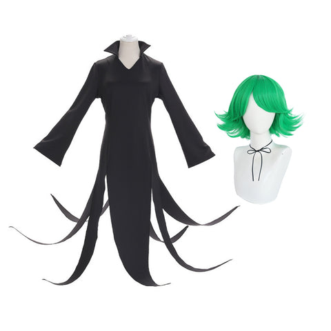 Tatsumaki Tornado of Terror Black Dress Costume For Kids and Adults Carnival Cosplay Outfit