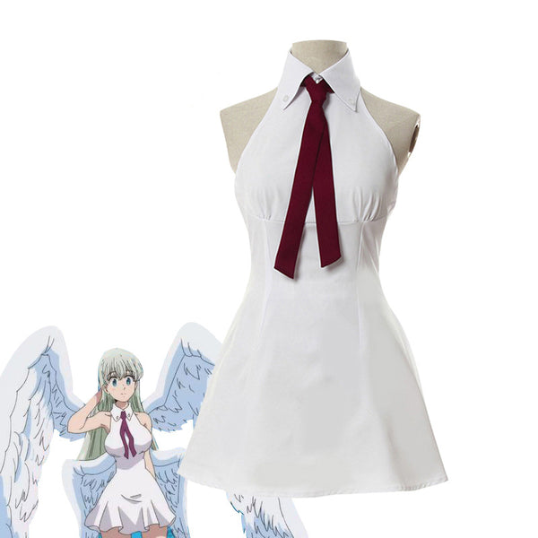 The Seven Deadly Sins: Imperial Wrath of The Gods Elizabeth Liones White Dress Costume Halloween Cosplay Outfit