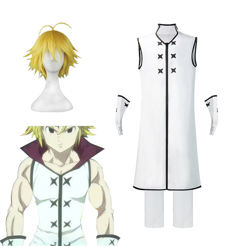 The Seven Deadly Sins Meliodas Ten Commandments Leader Outfit Costume Halloween Unisex Cosplay Outfit