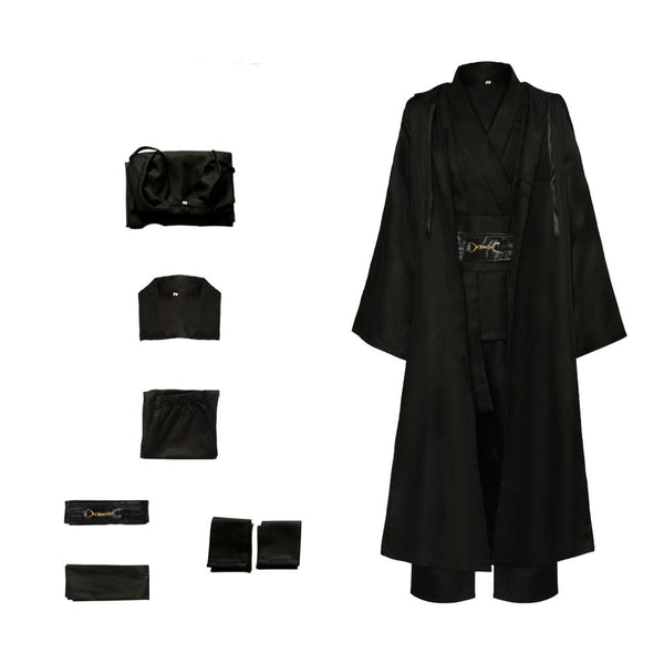 Tunic Costume Men's Tunic Hooded Robe Full Set Warrior Obi Won Halloween Costume For Men
