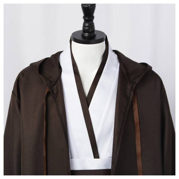 Tunic Costume Men's Tunic Hooded Robe Full Set Warrior Obi Won Halloween Costume For Men