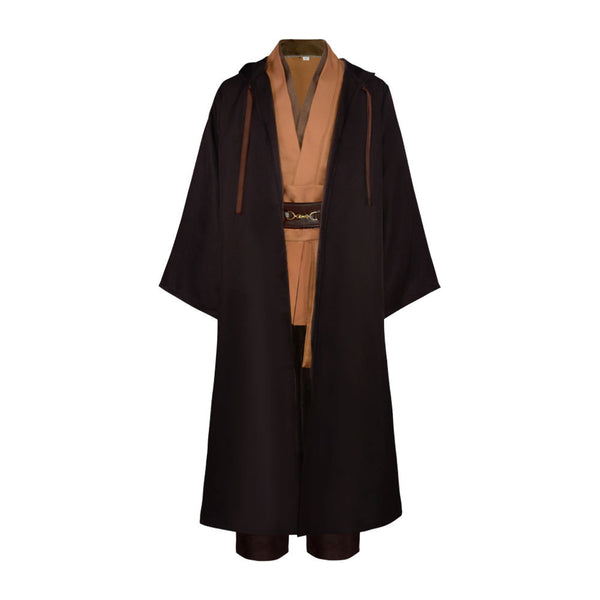 Tunic Costume Men's Tunic Hooded Robe Full Set Warrior Obi Won Halloween Costume For Men