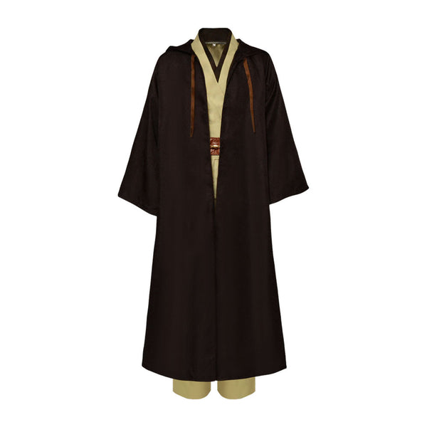 Tunic Costume Men's Tunic Hooded Robe Full Set Warrior Obi Won Halloween Costume For Men