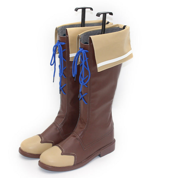 Umamusume: Pretty Derby Matikanetannhauser Cosplay Shoes Brown PU Boots Costume Accessories