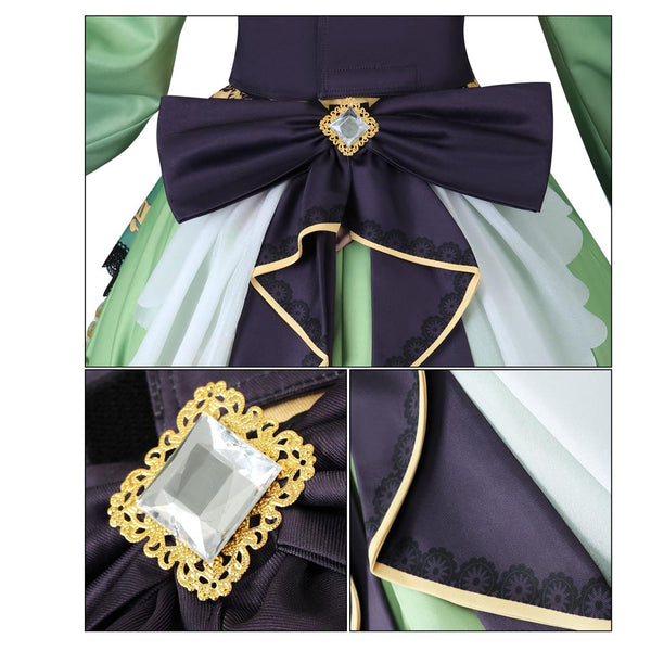 Umamusume: Pretty Derby Satono Diamond Race Costume Green Dress Halloween Women Girls Cosplay