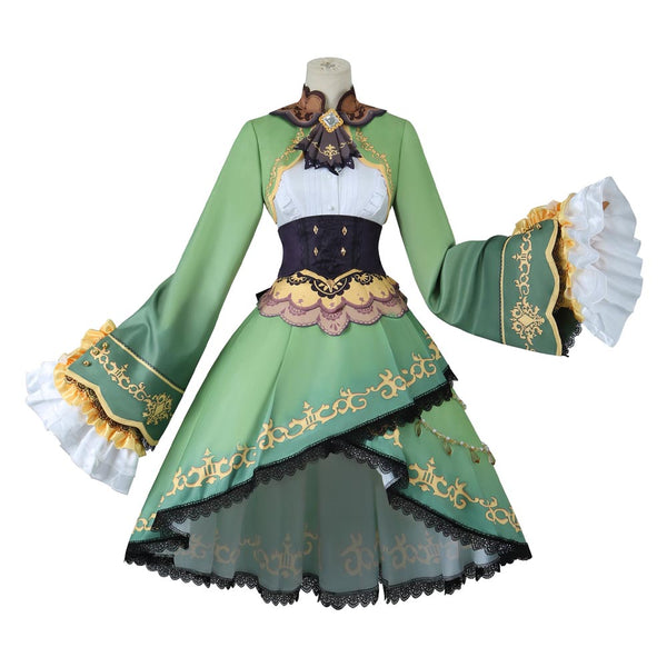 Umamusume: Pretty Derby Satono Diamond Race Costume Green Dress Halloween Women Girls Cosplay