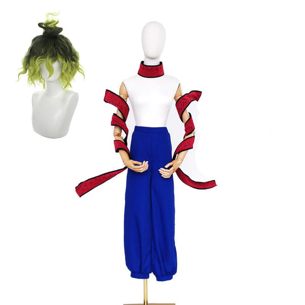 Upper Rank Six Gyutaro Costume Halloween Cosplay Outfit With Wigs and Weapons Props Full Set