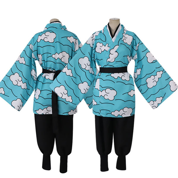 Urokodaki Sakonji Cosplay Costume Kimono With Wigs and Mask Halloween Costume Outfit For Men Women Kids