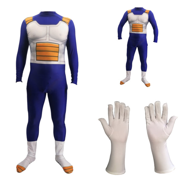 Vegeta IV Zentai Costume Halloween Cosplay Outfit Jumpsuit
