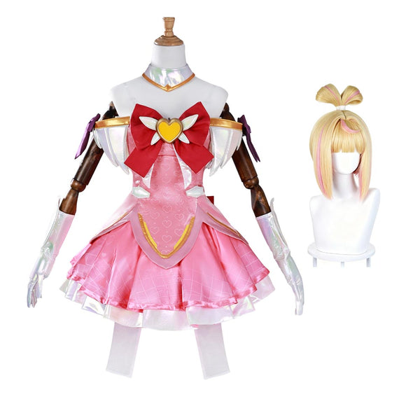OW Juno Heart of Hope Costume Dress Women Girls Halloween Cosplay Outfit