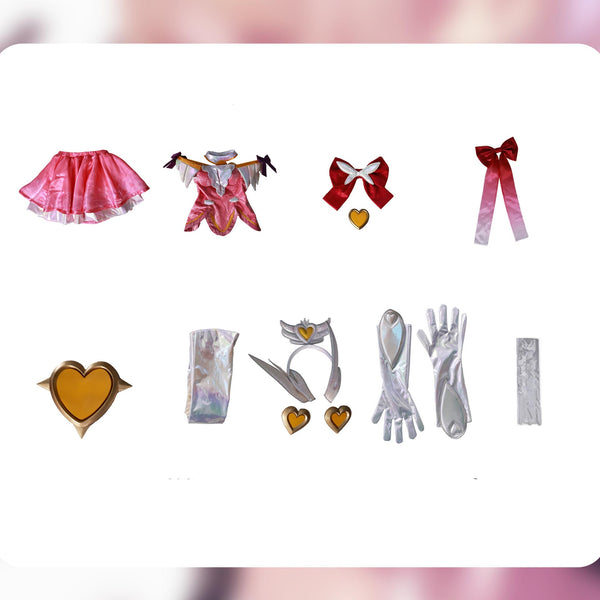 OW Juno Heart of Hope Full Set Cosplay Costume With Wigs and Boots For Women Girls Halloween Party