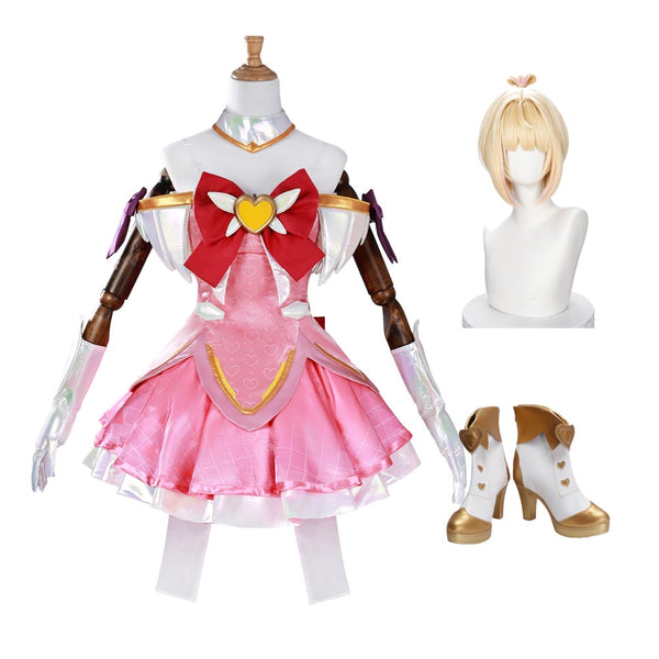 OW Juno Heart of Hope Full Set Cosplay Costume With Wigs and Boots For Women Girls Halloween Party