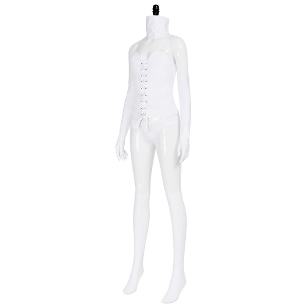 White Hero Queen Costume With Cape Women's Sexy Diamond Queen Costume for Emma Cosplay Halloween Party Outfit