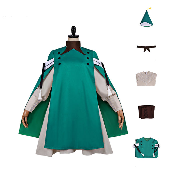 Witch Coco Costume Dress Robe Green Anime Witch Costume Uniform Halloween Women Girls Cosplay Outfit
