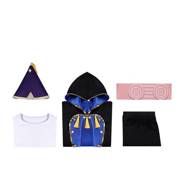 Witch Olruggio Costume With Hat and Cloak Halloween Anime Cosplay Outfit