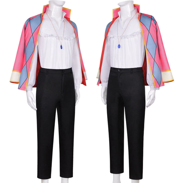 Wizard Howl Costume Men Halloween Cosplay Outfit Anime Cosplay Costume Pendragon Jacket Suit Outfit