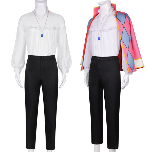 Wizard Howl Costume Men Halloween Cosplay Outfit Anime Cosplay Costume Pendragon Jacket Suit Outfit