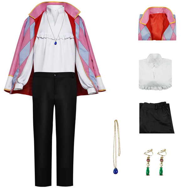 Wizard Howl Jenkins Pendragon Costume Outfit Halloween Cosplay