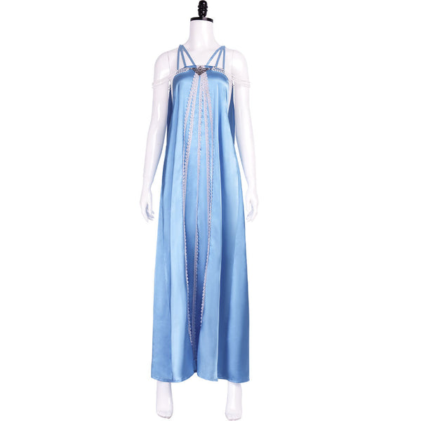 Women Costume Queen Princess Dress Amidala Cosplay Blue Nightgown Outfits Adult Halloween Costume