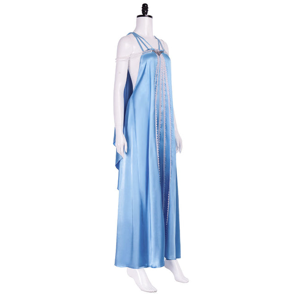 Women Costume Queen Princess Dress Amidala Cosplay Blue Nightgown Outfits Adult Halloween Costume