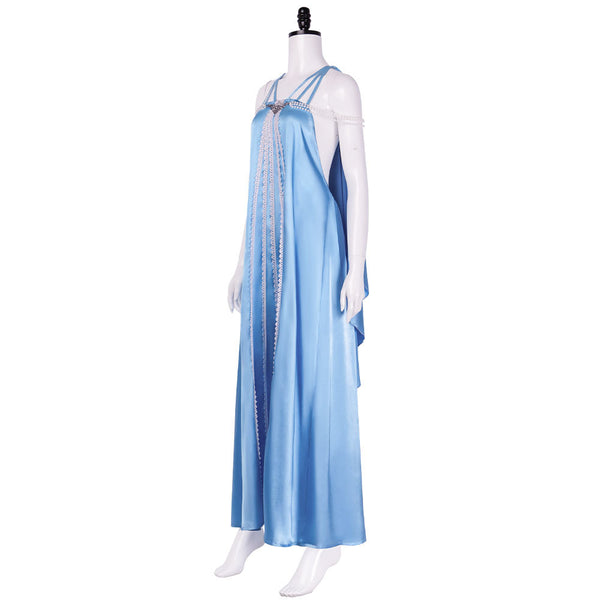 Women Costume Queen Princess Dress Amidala Cosplay Blue Nightgown Outfits Adult Halloween Costume