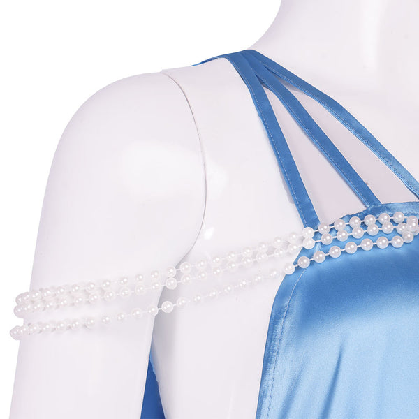 Women Costume Queen Princess Dress Amidala Cosplay Blue Nightgown Outfits Adult Halloween Costume