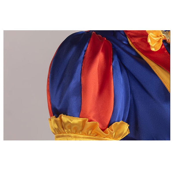 Women Girls Toddler Clown Costume Carnival Adults Kids Circus Costume Outfit Jumpsuit and Hat with Gloves and Socks