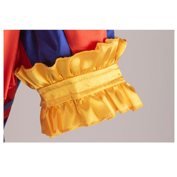Women Girls Toddler Clown Costume Carnival Adults Kids Circus Costume Outfit Jumpsuit and Hat with Gloves and Socks