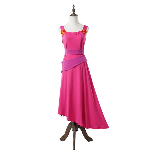 Women Girls Princess Dress Halloween Meg Costume Pink Dress Outfit