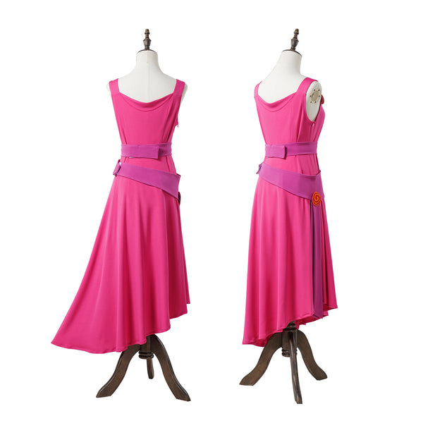 Women Girls Princess Dress Halloween Meg Costume Pink Dress Outfit