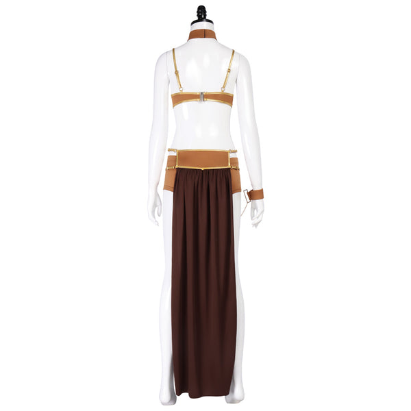 Women Princess Slave Outfit Bikini Carnival Cosplay Costume Leia Halloween Costumes Dress Slave Bra Skirt Set